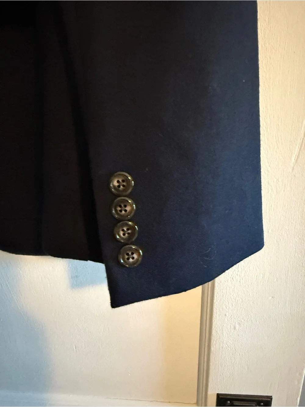J.Crew Slim-Fit Knit Suit Wool Cotton Jacket Navy Blue XL